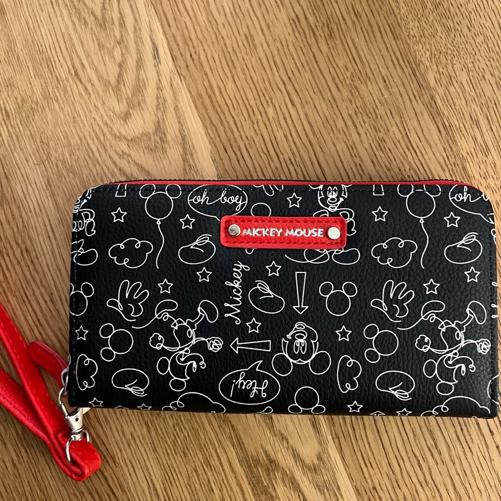Black and Red Disney Wristlet